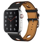 皮革三孔替換錶帶，適用於 Apple Watch Series 8&7 41mm / SE 2&6&SE&5&4 40mm / 3&2&1 38mm，適用於 Apple Watch Series 7 45mm / 6 & SE & 5 & 4 44mm / 3 & 2 & 1 42mm，適用於 Apple Watch Series 7 41mm / 6 & SE & 5 & 4 40mm / 3 & 2 & 1 38...