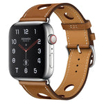 皮革三孔替換錶帶，適用於 Apple Watch Series 8&7 41mm / SE 2&6&SE&5&4 40mm / 3&2&1 38mm，適用於 Apple Watch Series 7 45mm / 6 & SE & 5 & 4 44mm / 3 & 2 & 1 42mm，適用於 Apple Watch Series 7 41mm / 6 & SE & 5 & 4 40mm / 3 & 2 & 1 38...