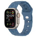 足球紋理矽膠錶帶，適用於 Apple Watch Ultra 2 49mm，適用於 Apple Watch 9 45mm，適用於 Apple Watch 9 41mm，適用於 Apple Watch Ultra 49mm