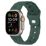 足球紋理矽膠錶帶，適用於 Apple Watch Ultra 2 49mm，適用於 Apple Watch 9 45mm，適用於 Apple Watch 9 41mm，適用於 Apple Watch Ultra 49mm