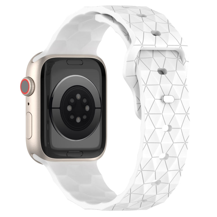 足球紋理矽膠錶帶，適用於 Apple Watch 7 41mm，適用於 Apple Watch 7 45mm，適用於 Apple Watch SE 40mm，適用於 Apple Watch SE 44mm