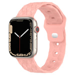 足球紋理矽膠錶帶，適用於 Apple Watch 7 41mm，適用於 Apple Watch 7 45mm，適用於 Apple Watch SE 40mm，適用於 Apple Watch SE 44mm