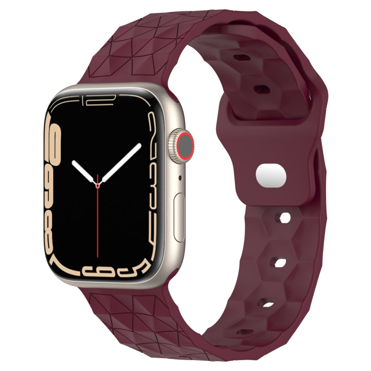 足球紋理矽膠錶帶，適用於 Apple Watch 7 41mm，適用於 Apple Watch 7 45mm，適用於 Apple Watch SE 40mm，適用於 Apple Watch SE 44mm