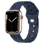足球紋理矽膠錶帶，適用於 Apple Watch 7 41mm，適用於 Apple Watch 7 45mm，適用於 Apple Watch SE 40mm，適用於 Apple Watch SE 44mm