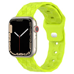 足球紋理矽膠錶帶，適用於 Apple Watch 7 41mm，適用於 Apple Watch 7 45mm，適用於 Apple Watch SE 40mm，適用於 Apple Watch SE 44mm