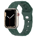 足球紋理矽膠錶帶，適用於 Apple Watch 7 41mm，適用於 Apple Watch 7 45mm，適用於 Apple Watch SE 40mm，適用於 Apple Watch SE 44mm
