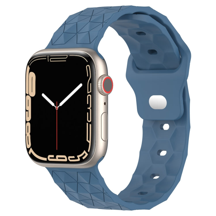 足球紋理矽膠錶帶，適用於 Apple Watch 7 41mm，適用於 Apple Watch 7 45mm，適用於 Apple Watch SE 40mm，適用於 Apple Watch SE 44mm