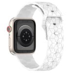 足球紋理矽膠錶帶，適用於 Apple Watch 6 40mm，適用於 Apple Watch 6 44mm，適用於 Apple Watch 5 44mm，適用於 Apple Watch 5 40mm
