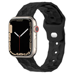 足球紋理矽膠錶帶，適用於 Apple Watch 6 40mm，適用於 Apple Watch 6 44mm，適用於 Apple Watch 5 44mm，適用於 Apple Watch 5 40mm