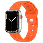 足球紋理矽膠錶帶，適用於 Apple Watch 6 40mm，適用於 Apple Watch 6 44mm，適用於 Apple Watch 5 44mm，適用於 Apple Watch 5 40mm