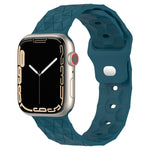 足球紋理矽膠錶帶，適用於 Apple Watch 6 40mm，適用於 Apple Watch 6 44mm，適用於 Apple Watch 5 44mm，適用於 Apple Watch 5 40mm