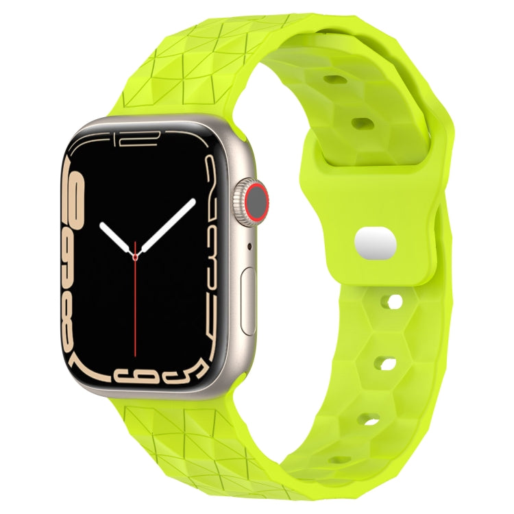 足球紋理矽膠錶帶，適用於 Apple Watch 4 44mm，適用於 Apple Watch 4 40mm，適用於 Apple Watch 3 38mm，適用於 Apple Watch 3 42mm