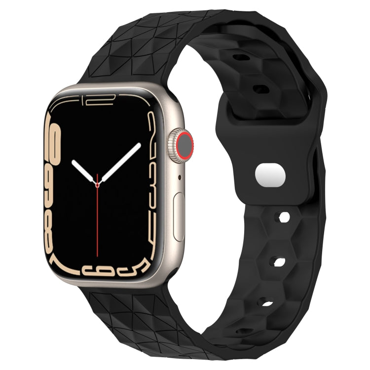 足球紋理矽膠錶帶，適用於 Apple Watch 4 44mm，適用於 Apple Watch 4 40mm，適用於 Apple Watch 3 38mm，適用於 Apple Watch 3 42mm