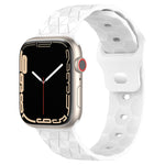 足球紋理矽膠錶帶，適用於 Apple Watch 4 44mm，適用於 Apple Watch 4 40mm，適用於 Apple Watch 3 38mm，適用於 Apple Watch 3 42mm