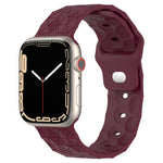 足球紋理矽膠錶帶，適用於 Apple Watch Series 10 46mm，適用於 Apple Watch Series 10 42mm，適用於 Apple Watch SE 2023 44mm，適用於 Apple Watch SE 2023 40mm