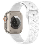 足球紋理矽膠錶帶，適用於 Apple Watch Ultra 2 49mm，適用於 Apple Watch 9 45mm，適用於 Apple Watch 9 41mm，適用於 Apple Watch Ultra 49mm