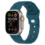 足球紋理矽膠錶帶，適用於 Apple Watch Ultra 2 49mm，適用於 Apple Watch 9 45mm，適用於 Apple Watch 9 41mm，適用於 Apple Watch Ultra 49mm
