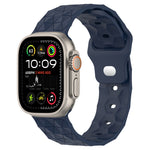 足球紋理矽膠錶帶，適用於 Apple Watch Ultra 2 49mm，適用於 Apple Watch 9 45mm，適用於 Apple Watch 9 41mm，適用於 Apple Watch Ultra 49mm