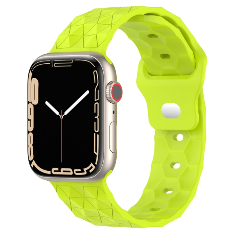 足球紋理矽膠錶帶，適用於 Apple Watch Ultra 2 49mm，適用於 Apple Watch 9 45mm，適用於 Apple Watch 9 41mm，適用於 Apple Watch Ultra 49mm
