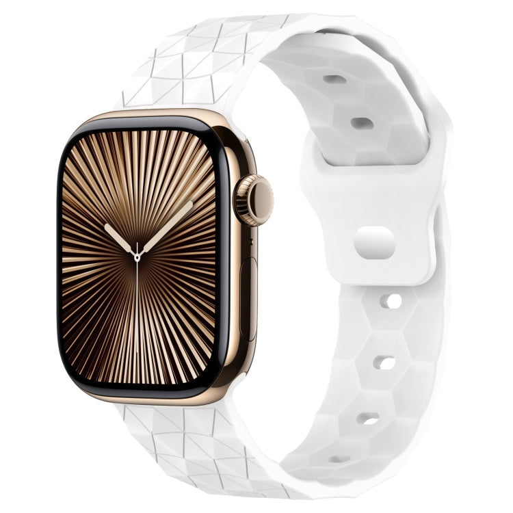 足球紋理矽膠錶帶，適用於 Apple Watch Series 10 46mm，適用於 Apple Watch Series 10 42mm，適用於 Apple Watch SE 2023 44mm，適用於 Apple Watch SE 2023 40mm