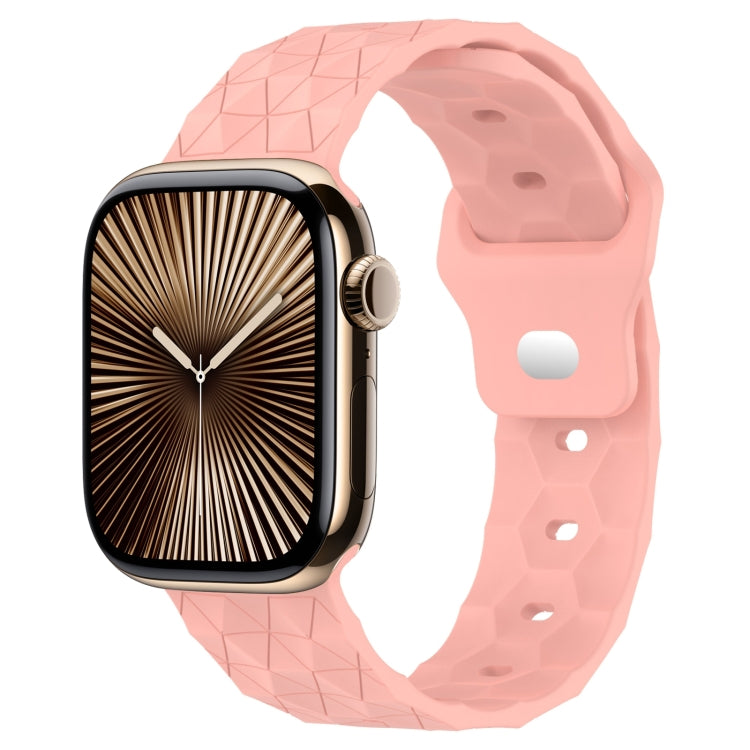 足球紋理矽膠錶帶，適用於 Apple Watch Series 10 46mm，適用於 Apple Watch Series 10 42mm，適用於 Apple Watch SE 2023 44mm，適用於 Apple Watch SE 2023 40mm