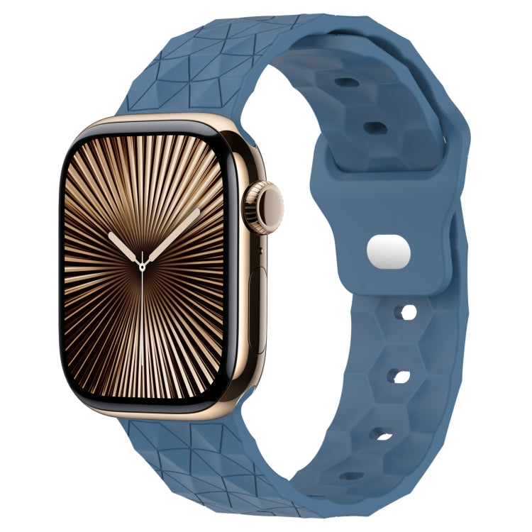 足球紋理矽膠錶帶，適用於 Apple Watch Series 10 46mm，適用於 Apple Watch Series 10 42mm，適用於 Apple Watch SE 2023 44mm，適用於 Apple Watch SE 2023 40mm