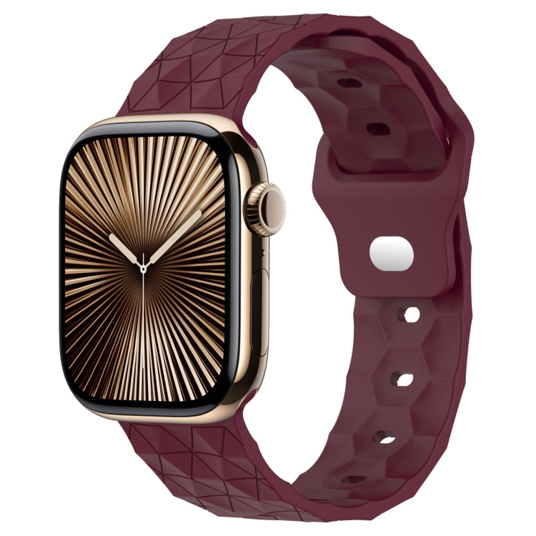 足球紋理矽膠錶帶，適用於 Apple Watch Series 10 46mm，適用於 Apple Watch Series 10 42mm，適用於 Apple Watch SE 2023 44mm，適用於 Apple Watch SE 2023 40mm