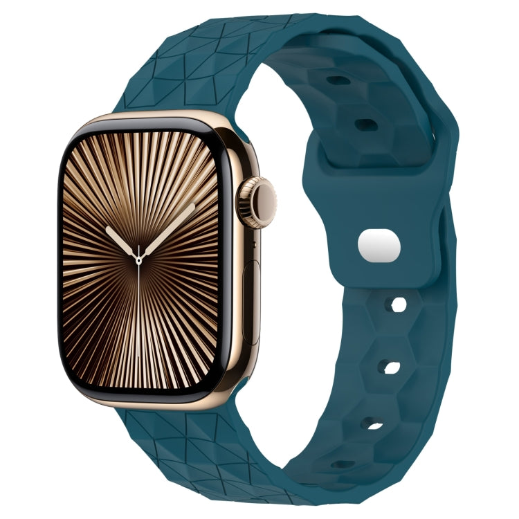 足球紋理矽膠錶帶，適用於 Apple Watch Series 10 46mm，適用於 Apple Watch Series 10 42mm，適用於 Apple Watch SE 2023 44mm，適用於 Apple Watch SE 2023 40mm