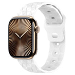 足球紋理矽膠錶帶，適用於 Apple Watch Series 10 46mm，適用於 Apple Watch Series 10 42mm，適用於 Apple Watch SE 2023 44mm，適用於 Apple Watch SE 2023 40mm