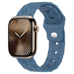 足球紋理矽膠錶帶，適用於 Apple Watch Series 10 46mm，適用於 Apple Watch Series 10 42mm，適用於 Apple Watch SE 2023 44mm，適用於 Apple Watch SE 2023 40mm