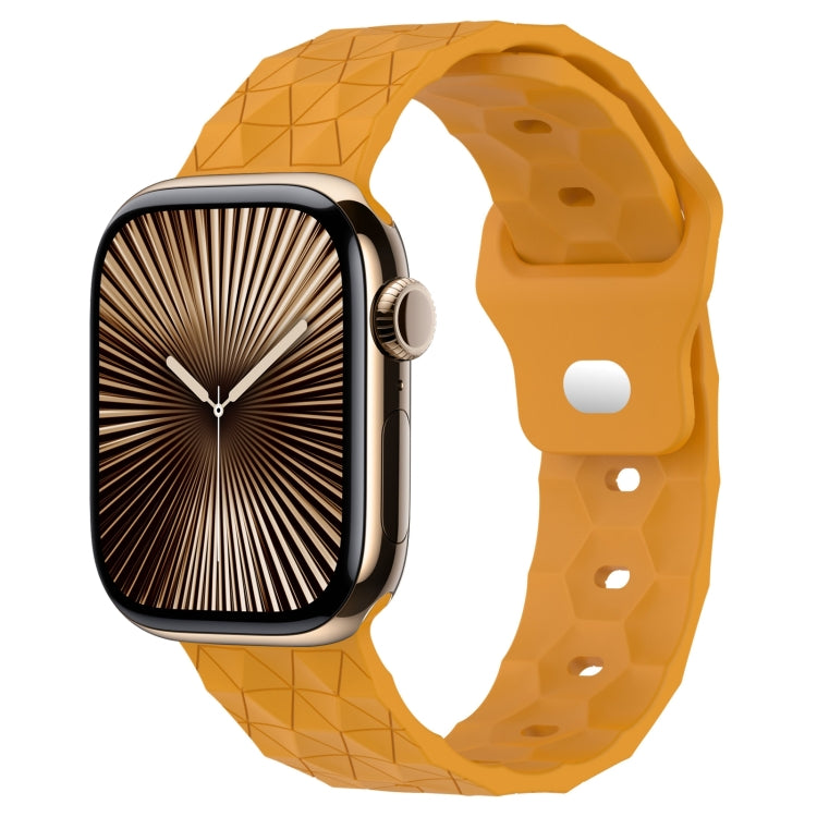 足球紋理矽膠錶帶，適用於 Apple Watch Series 10 46mm，適用於 Apple Watch Series 10 42mm，適用於 Apple Watch SE 2023 44mm，適用於 Apple Watch SE 2023 40mm