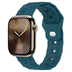 足球紋理矽膠錶帶，適用於 Apple Watch Series 10 46mm，適用於 Apple Watch Series 10 42mm，適用於 Apple Watch SE 2023 44mm，適用於 Apple Watch SE 2023 40mm