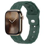 足球紋理矽膠錶帶，適用於 Apple Watch Series 10 46mm，適用於 Apple Watch Series 10 42mm，適用於 Apple Watch SE 2023 44mm，適用於 Apple Watch SE 2023 40mm
