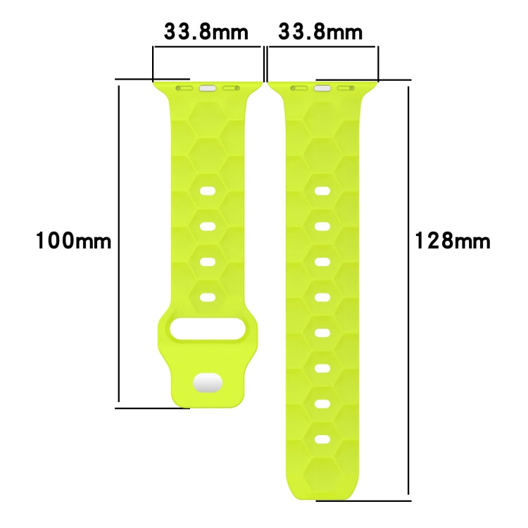 足球紋理矽膠錶帶，適用於 Apple Watch 6 40mm，適用於 Apple Watch 6 44mm，適用於 Apple Watch 5 44mm，適用於 Apple Watch 5 40mm