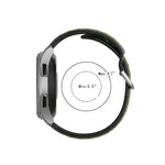 通用運動雙色矽膠替換腕帶，適用於 Samsung Galaxy Watch 46mm / Gear S3，適用於華為 Watch GT2 / Honor Magic Watch 2 46mm