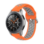 通用運動雙色矽膠替換腕帶，適用於 Samsung Galaxy Watch 46mm / Gear S3，適用於華為 Watch GT2 / Honor Magic Watch 2 46mm