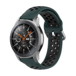 通用運動雙色矽膠替換腕帶，適用於 Samsung Galaxy Watch 46mm / Gear S3，適用於華為 Watch GT2 / Honor Magic Watch 2 46mm