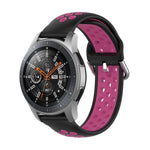 通用運動雙色矽膠替換腕帶，適用於 Samsung Galaxy Watch 46mm / Gear S3，適用於華為 Watch GT2 / Honor Magic Watch 2 46mm