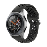 通用運動雙色矽膠替換腕帶，適用於 Samsung Galaxy Watch 46mm / Gear S3，適用於華為 Watch GT2 / Honor Magic Watch 2 46mm