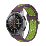 通用運動雙色矽膠替換腕帶，適用於 Samsung Galaxy Watch 46mm / Gear S3，適用於華為 Watch GT2 / Honor Magic Watch 2 46mm