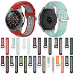 通用運動雙色矽膠替換腕帶，適用於 Samsung Galaxy Watch 46mm / Gear S3，適用於華為 Watch GT2 / Honor Magic Watch 2 46mm