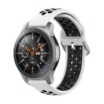 通用運動雙色矽膠替換腕帶，適用於 Samsung Galaxy Watch 46mm / Gear S3，適用於華為 Watch GT2 / Honor Magic Watch 2 46mm