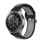 通用運動雙色矽膠替換腕帶，適用於 Samsung Galaxy Watch 46mm / Gear S3，適用於華為 Watch GT2 / Honor Magic Watch 2 46mm