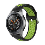 通用運動雙色矽膠替換腕帶，適用於 Samsung Galaxy Watch 46mm / Gear S3，適用於華為 Watch GT2 / Honor Magic Watch 2 46mm