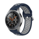 通用運動雙色矽膠替換腕帶，適用於 Samsung Galaxy Watch 46mm / Gear S3，適用於華為 Watch GT2 / Honor Magic Watch 2 46mm