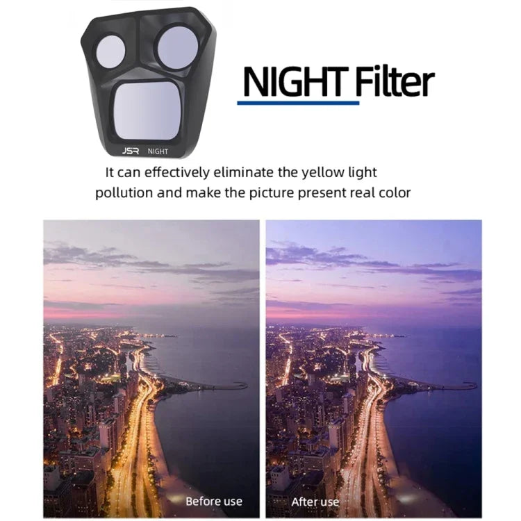JSR GB 8 合 1 CPL ND8 ND16 ND32 ND64 STAR ND1000 夜景鏡片濾鏡，8 合 1 適用於 DJI Mavic 3 Pro