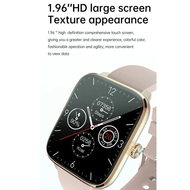 T20 1.96 吋 IP67 防水 矽膠錶帶 智慧手錶，支援雙模藍牙通話 / 心率監測
