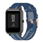 For Amazfit Bip Lite Version 1S / Bip S 20mm Nylon Denim Canvas Replacement Strap Watchband