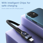 YESIDO CA107 1.2米 2.4A USB-C / Type-C 轉 8 Pin OD0.6 充電數據線，CA107