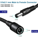 5.5 x 2.1mm 母頭轉公頭直流電源延長線，1米，1.5米，3米，5米，10米